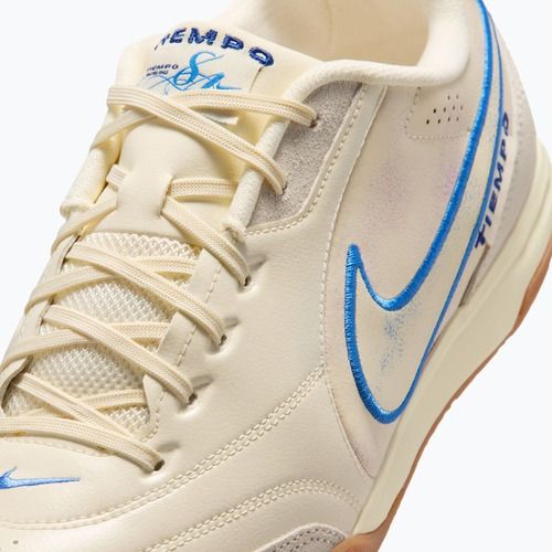Scarpe da calcio da uomo Nike Tiempo Streetgato PRM IC coconut milk/gum medium brown/blue crystal