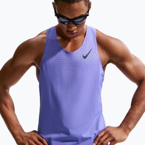 Maglietta da corsa da uomo Nike AeroSwift Dri-Fit ADV sapphire/black