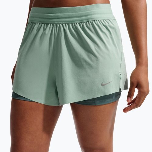 Pantaloncini da corsa da donna Nike Swift Mid-Rise 2in1 steam/mineral slate