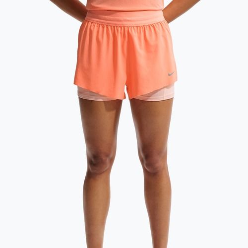 Pantaloncini da corsa da donna Nike Swift Mid-Rise 2in1 orange pulse