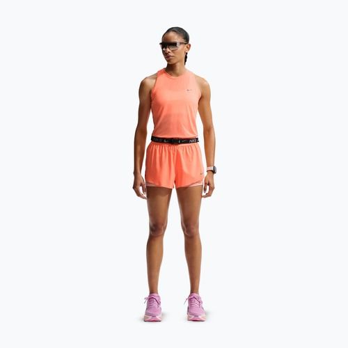 Pantaloncini da corsa da donna Nike Swift Mid-Rise 2in1 orange pulse