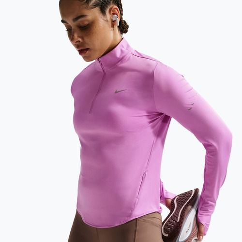Felpa da corsa da donna Nike Swift Dri-FIT UV 1/4-Zip light magenta