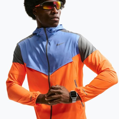 Giacca da corsa da uomo Nike Impossibly Light Windrunner total orange/royal pulse/smoke grey