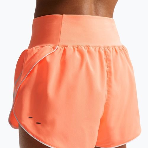 Pantaloncini da corsa da donna Nike Tempo Swoosh Dri-Fit Mid-Rise Brief-Lined orange pulse/white