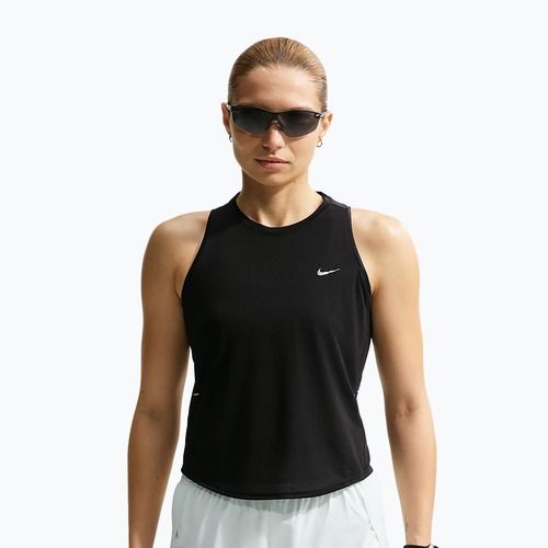 Maglietta da corsa da donna Nike Swift Breathe Dri-Fit black/black/white