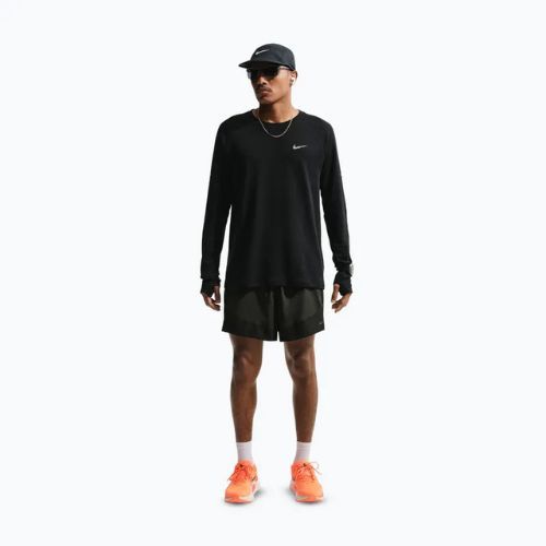 Pantaloncini da corsa da uomo Nike Stride Dri-Fit Brief-Lined 5" off noir/black/black