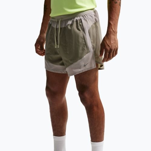 Pantaloncini da corsa da uomo Nike Stride Dri-Fit Brief-Lined 5" light army/spruce fog