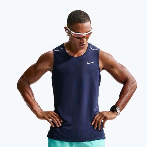 Maglietta da corsa da uomo Nike Miler Dri-Fit midnight navy