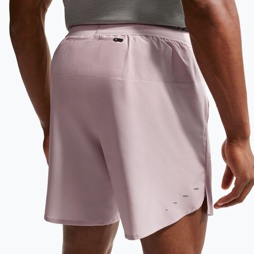 Pantaloncini da corsa da uomo Nike Stride Dri-Fit Brief-Lined 7" particle rose