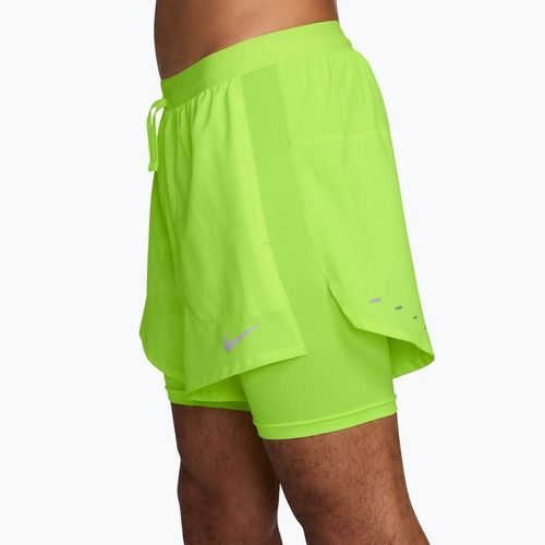 Pantaloncini da corsa da uomo Nike Stride Dri-Fit Hybrid 5" volt ice