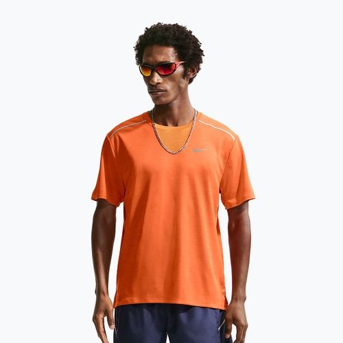 Maglietta da corsa da uomo Nike Miler Dri-Fit UV safety orange