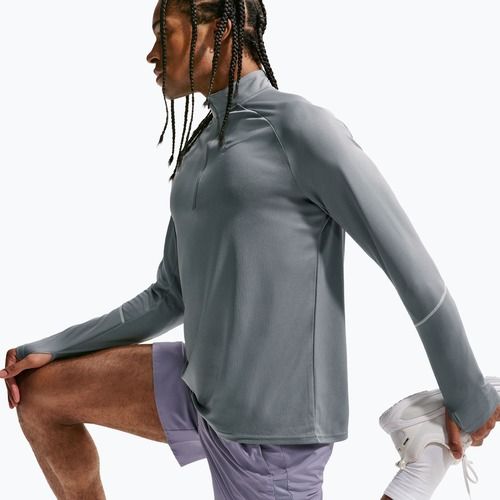 Felpa da running da uomo Nike Miler Dri-Fit UV 1/2 Zip smoke grey