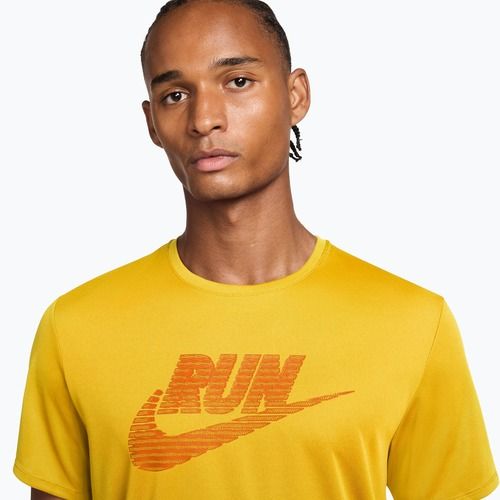 Maglietta da corsa da uomo Nike Miler Dri-Fit UV laser orange/total orange