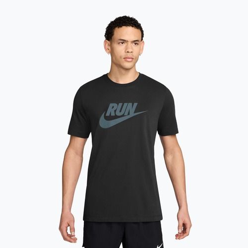 Maglietta da corsa da uomo Nike Dri-Fit Running black/mineral slate