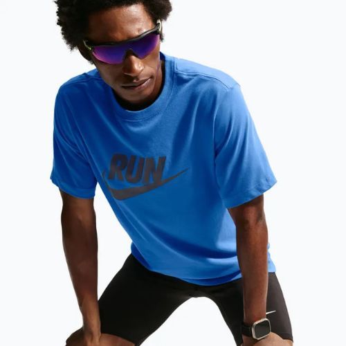 Maglietta da corsa da uomo Nike Dri-Fit Running blue crystal/thunder blue