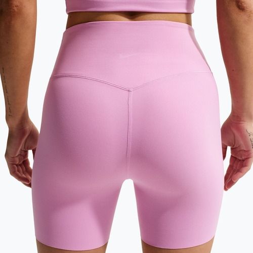 Pantaloncini da donna Nike Zenvy High Waisted Biker 5" light magenta/white
