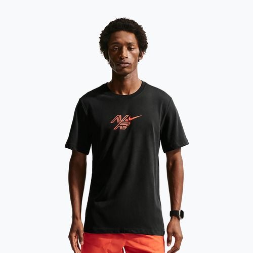 Maglietta da corsa da uomo Nike AeroSwift Dri-Fit black/bright crimson