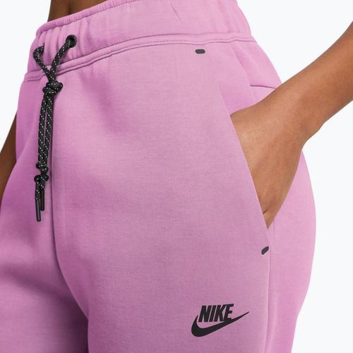 Pantaloni da donna Nike Sportswear Tech Fleece Mid-Rise light magenta/black