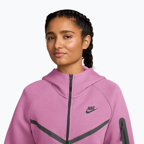 Felpa da donna  Nike Sportswear Tech Fleece Windrunner light magenta/black
