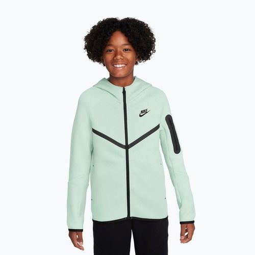 Felpa per bambini Nike Sportswear Tech Fleece Full Zip barely green/black/black