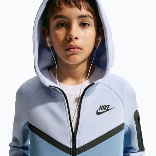 Felpa per bambini Nike Sportswear Tech Fleece Full Zip hydrogen blue/work blue/black/black