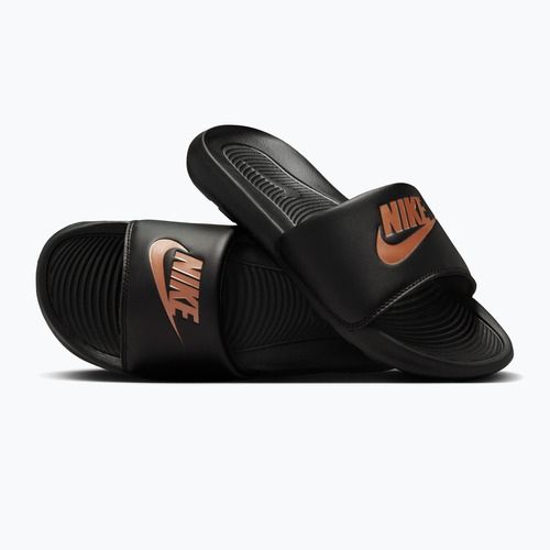 Ciabatte da donna Nike Victori One Slide black/black/metallic red bronze