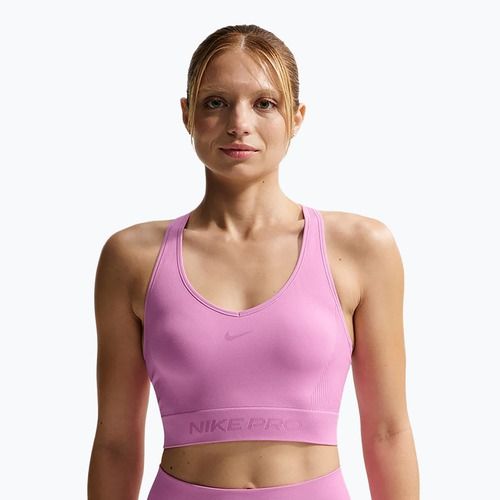 Top sportivo Nike Pro Seamless Dri-Fit Cropped light magenta