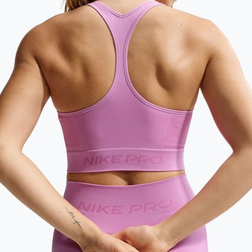 Top sportivo Nike Pro Seamless Dri-Fit Cropped light magenta
