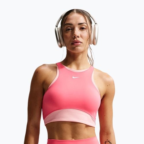 Reggiseno sportivo Nike One Medium Support Sea coral/bleached coral/white