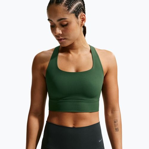 Reggiseno sportivo Nike Zenvy Light Support Longline fir/white