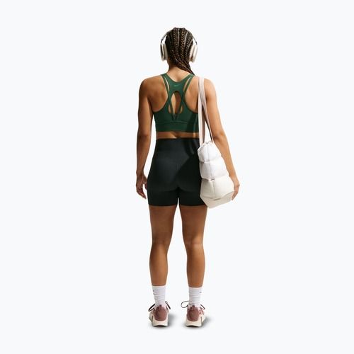Reggiseno sportivo Nike Zenvy Light Support Longline fir/white
