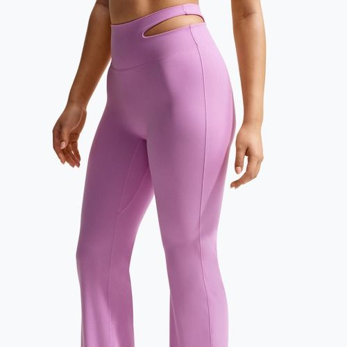 Pantaloni da allenamento da donna Nike Zenvy High-Waisted Flared light magenta/white