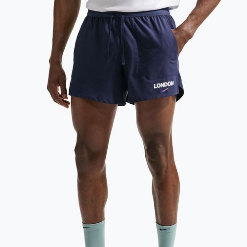 Pantaloncini da corsa da uomo Nike Stride Dri-Fit Brief Lined 5" midnight navy