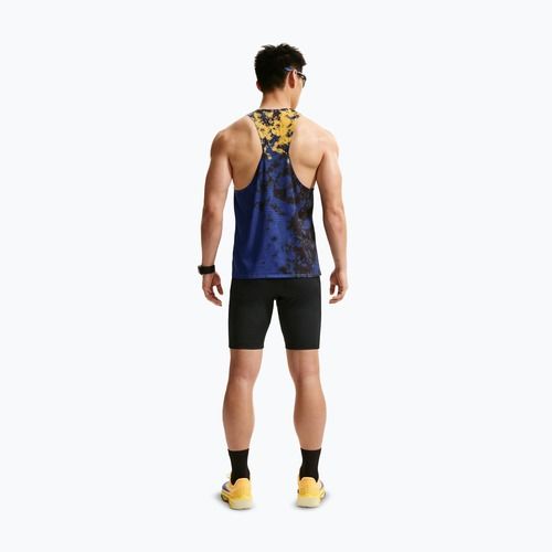 Maglietta da corsa da uomo Nike AeroSwift Dri-Fit ADV Singlet citron pulse/lapis/bright crimson