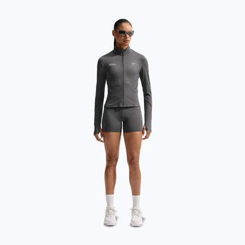 Felpa da corsa da donna Nike Swift Dri-Fit Full Zip Mid-Layer medium ash