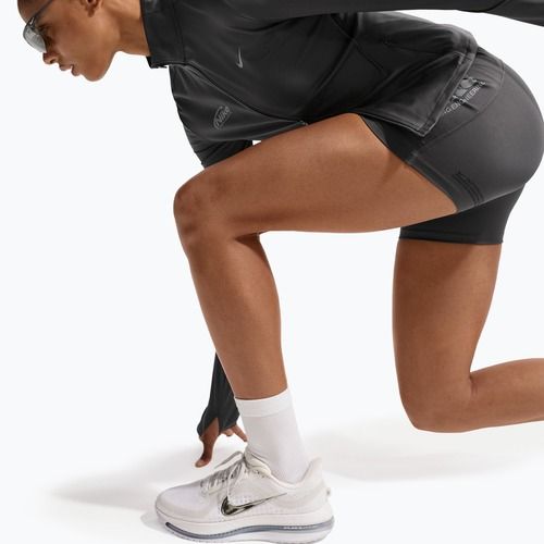 Felpa da corsa da donna Nike Swift Dri-Fit Full Zip Mid-Layer medium ash