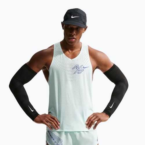 Maglietta da corsa da uomo Nike AeroSwift Dri-Fit ADV Running Singlet barely green/lapis