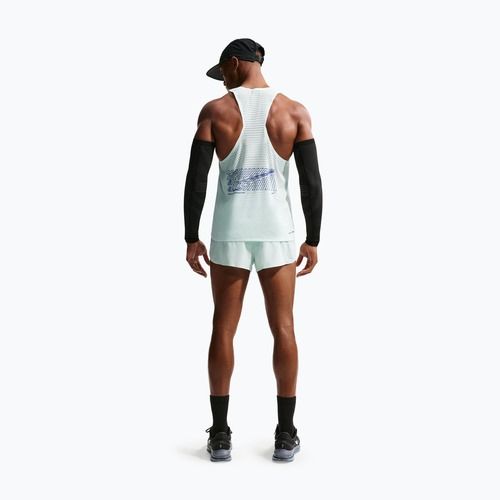 Maglietta da corsa da uomo Nike AeroSwift Dri-Fit ADV Running Singlet barely green/lapis