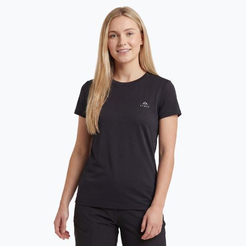 Maglietta da donna trekking KADVA TrailCore traspirante nera
