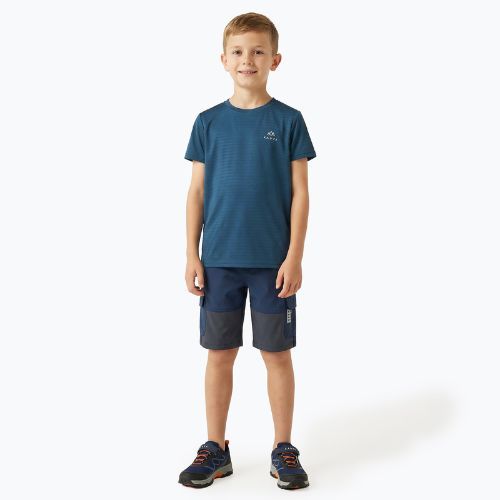 Maglietta da trekking per bambini KADVA TrailCore traspirante blu navy