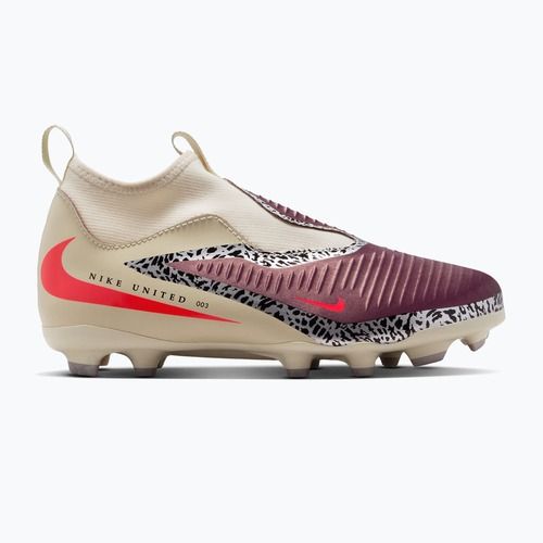 Scarpe da calcio per bambini Nike United Jr. Phantom 6 High Academy MG burgundy crush/fossil/university red