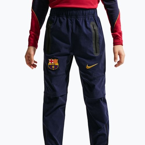 Pantaloncini da calcio per bambini Nike FC Barcelona Tech Woven blackened blue/black/mineral yellow