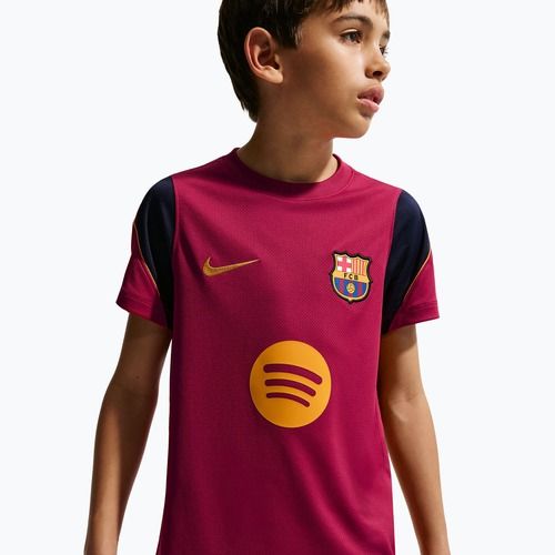 Maglietta da calcio per bambini Nike FC Barcelona Strike Dri-Fit noble red/blackened blue