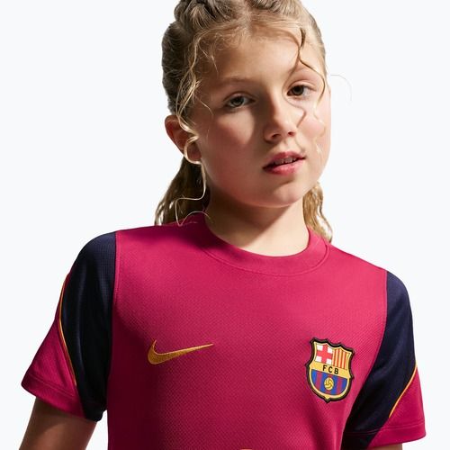 Maglietta da calcio per bambini Nike FC Barcelona Strike Dri-Fit noble red/blackened blue