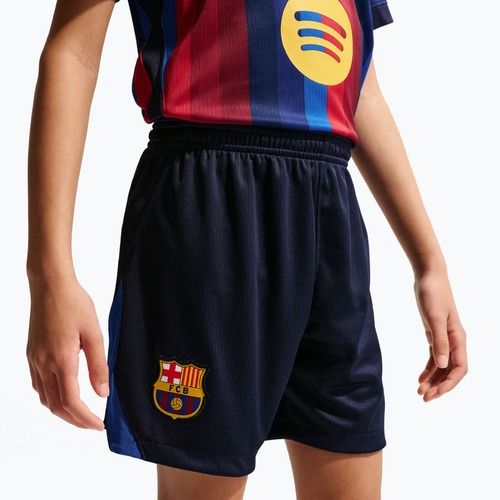 Pantaloncini da calcio per bambini Nike FC Barcelona Dri-Fit Stadium Home blackened blue/mineral yellow