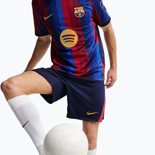 Pantaloncini da calcio da uomo Nike FC Barcelona Dri-Fit Stadium Home blackened blue/mineral yellow