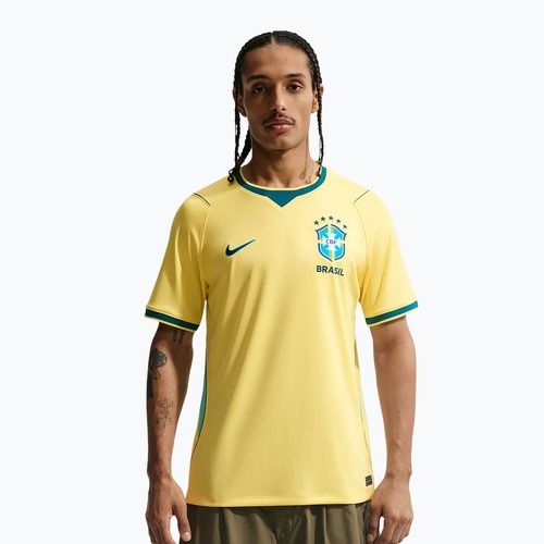 Maglietta da calcio da uomo Nike Brazil 2026 Stadium Home Soccer Replica canary/light menta/geode teal