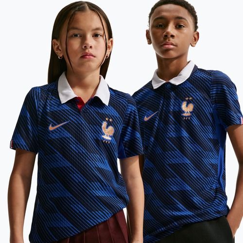 Maglietta da calcio per bambini Nike FFF 2026/27 Match Home game royal/metallic copper