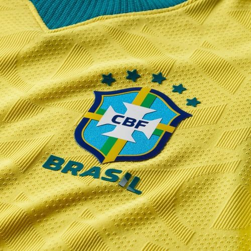Maglietta da calcio per bambini Nike Brazil 2026/27 Match Home canary/light mint/geode teal