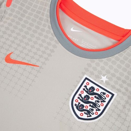 Maglietta da calcio per bambini Nike England Pre-Match pewter grey/bright crimson